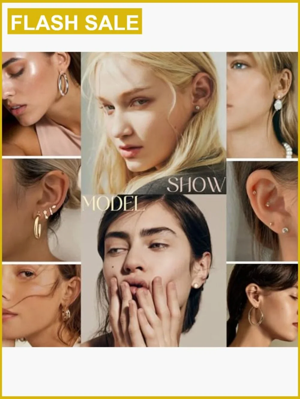 84 Pairs Gold Stud Earrings Set, Hypoallergenic Alloy, Screw Back Posts